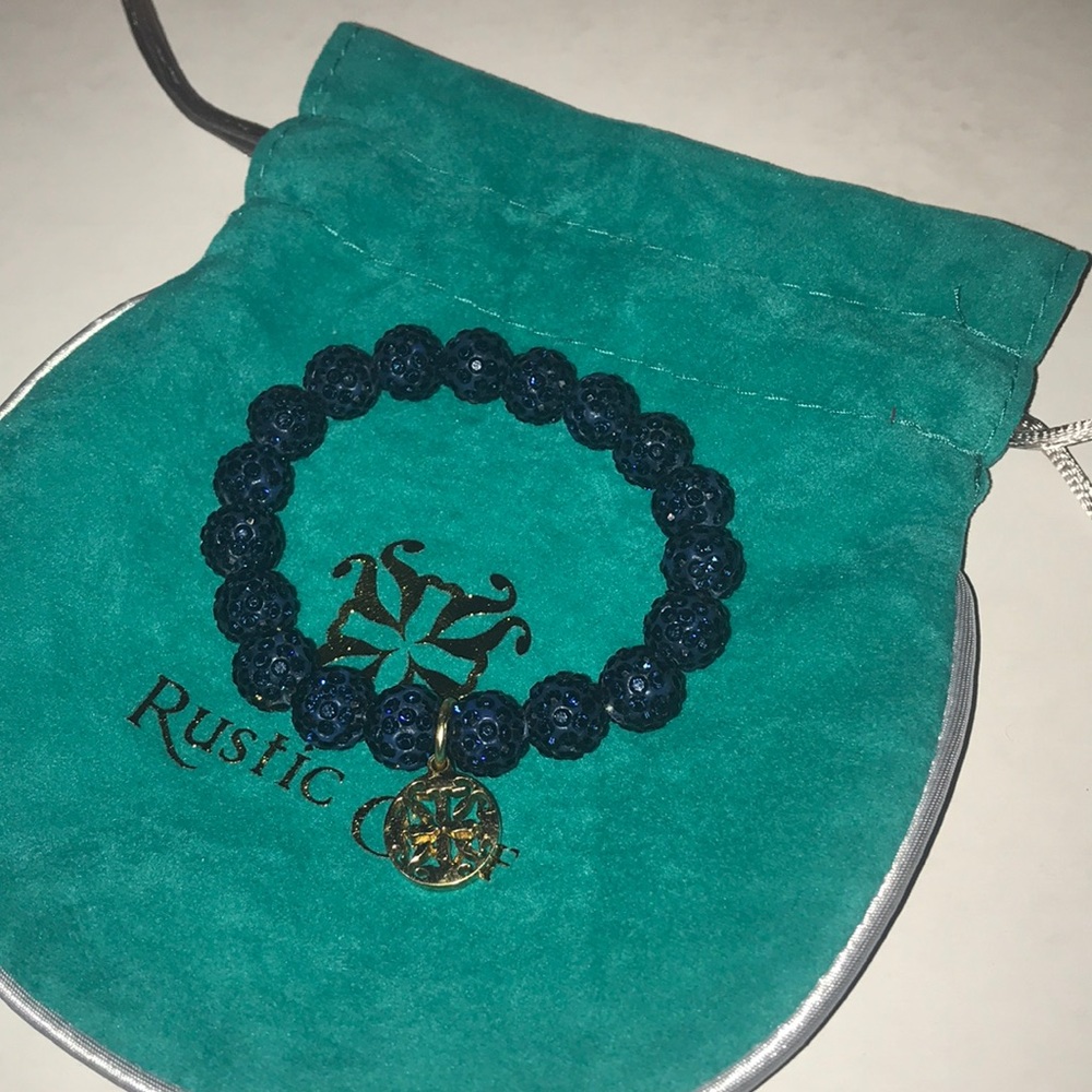 Rustic Cuff Navy Bracelet